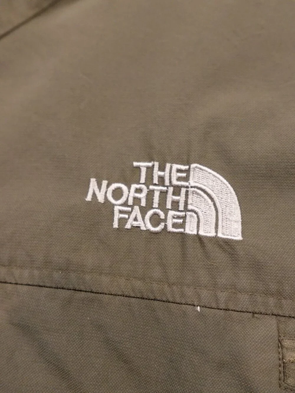 The‎ North Face HyVent Down Jacket Parka Men’s XL Olive Faux Fur Hood Vintage